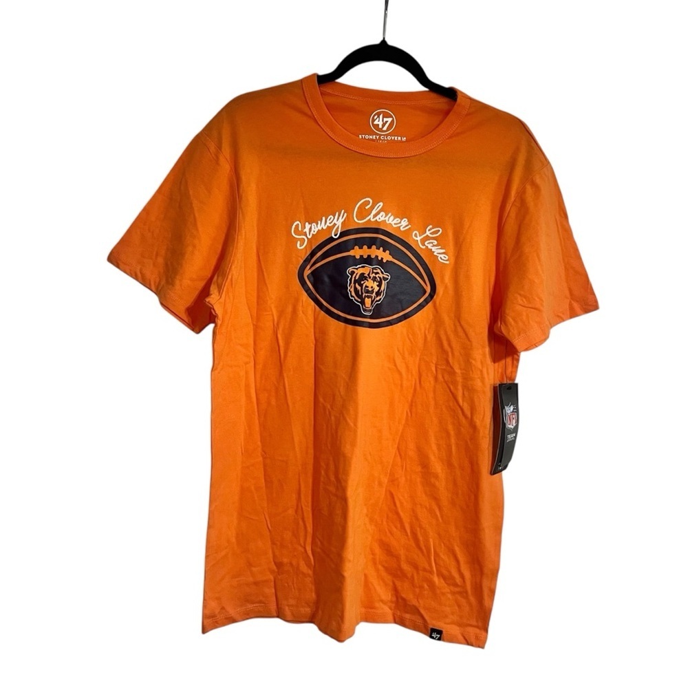 ‘47 Stoney Clover Lane NFL Chicago Bears Orange Short Sleeve Tee Large